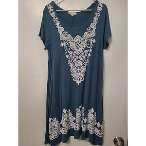 Womens Aqua Boho Exist Knit Dress size XL
